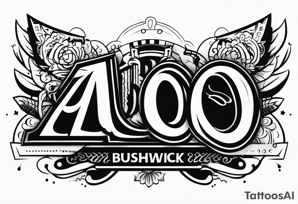 A banner that reads AO..BUSHWICK tattoo idea