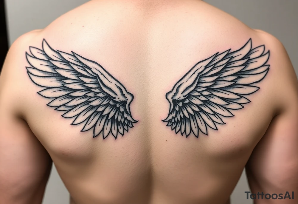 angel wings tattoo idea