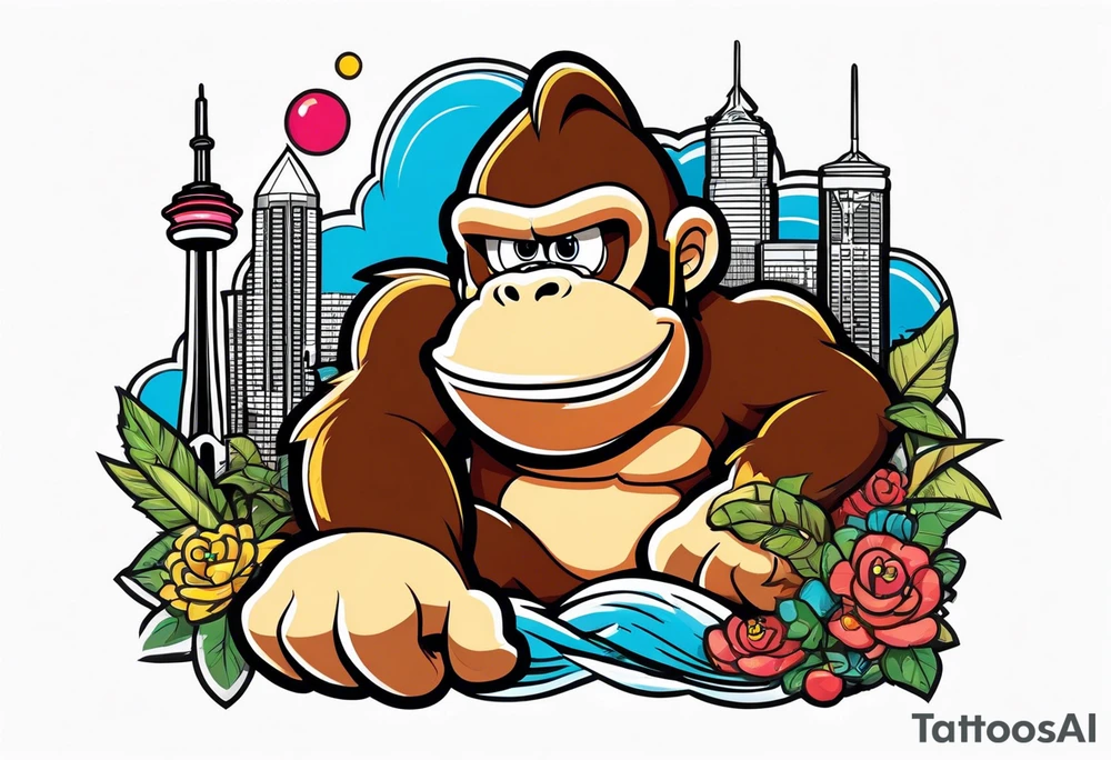 Donkey Kong on CN tower tattoo idea