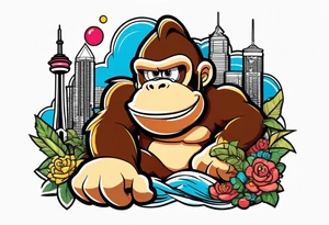 Donkey Kong on CN tower tattoo idea