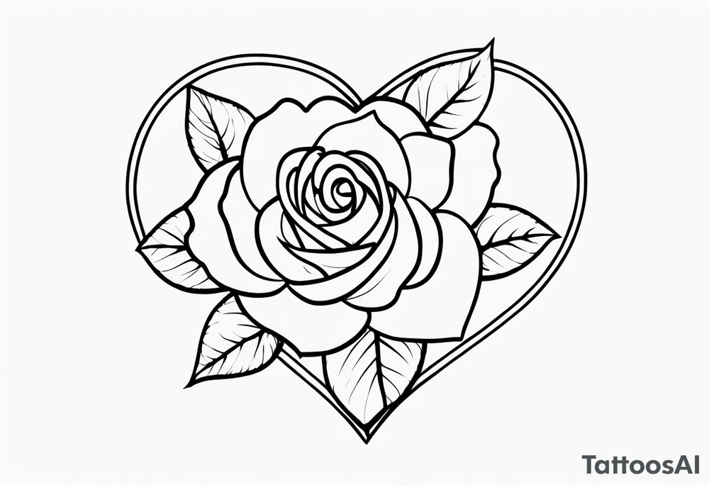 Rosa name with heart tattoo idea