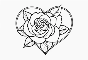 Rosa name with heart tattoo idea