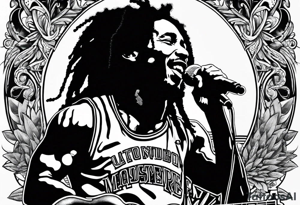 Bob Marley, Detroit, Music, Weed, basketball, Charisse, Steven, Love tattoo idea