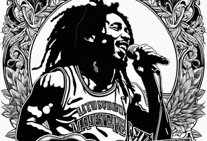 Bob Marley, Detroit, Music, Weed, basketball, Charisse, Steven, Love tattoo idea