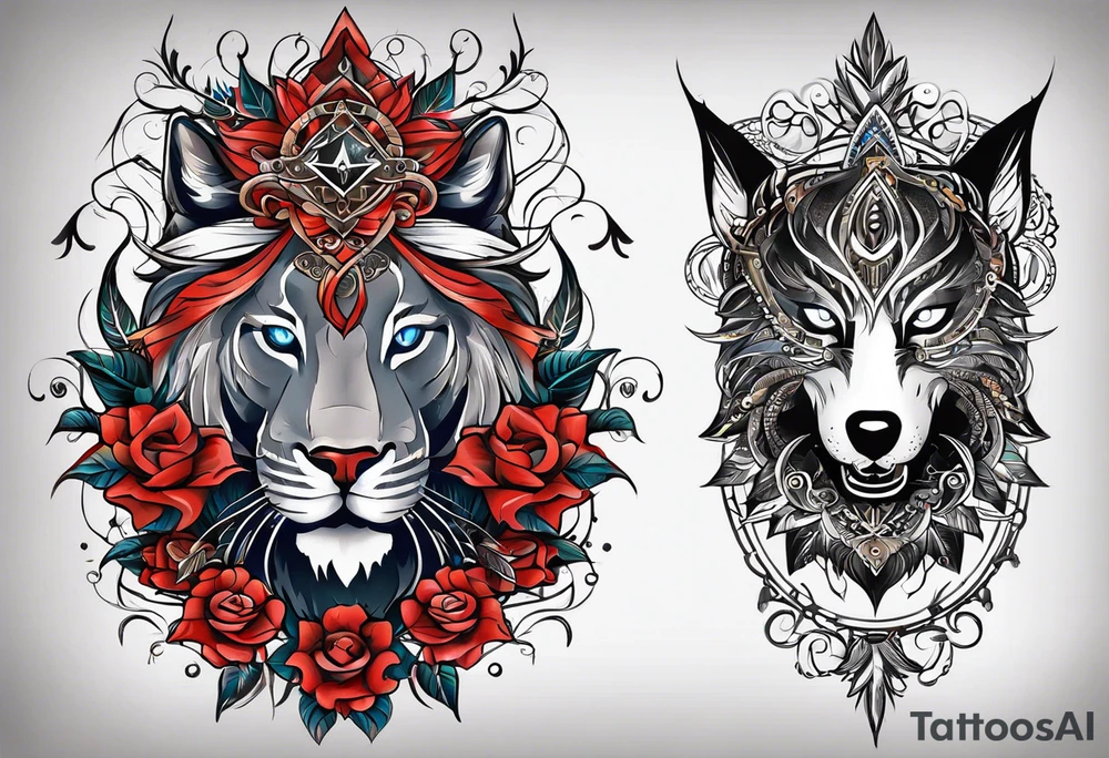 Нежные тонкие пионы с линиями и центральной звездой tattoo idea