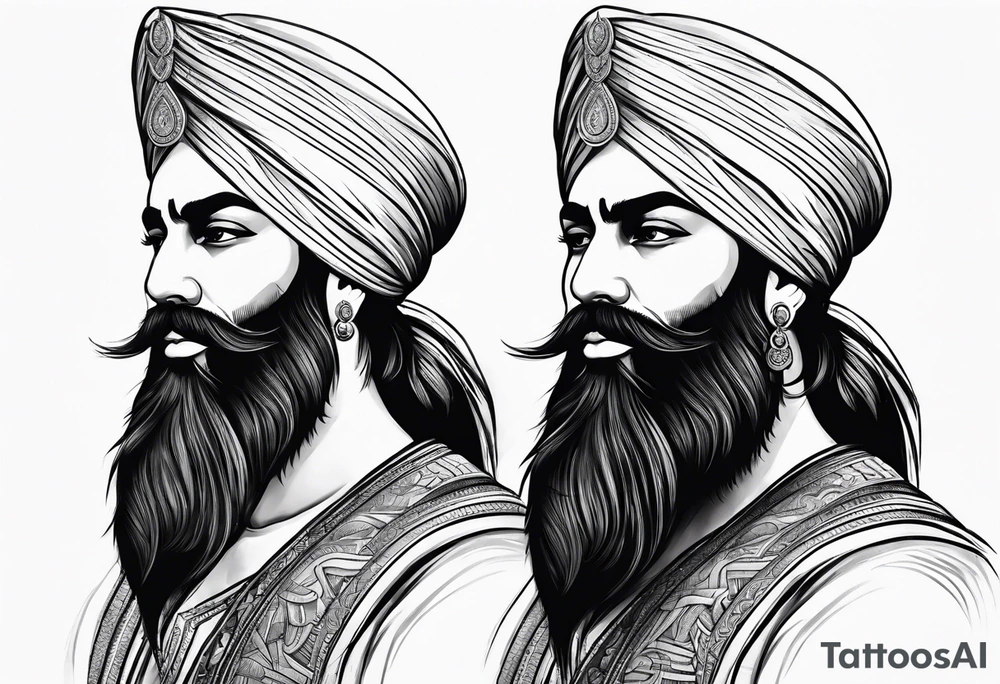 Sikh warrior tattoo idea