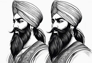 Sikh warrior tattoo idea