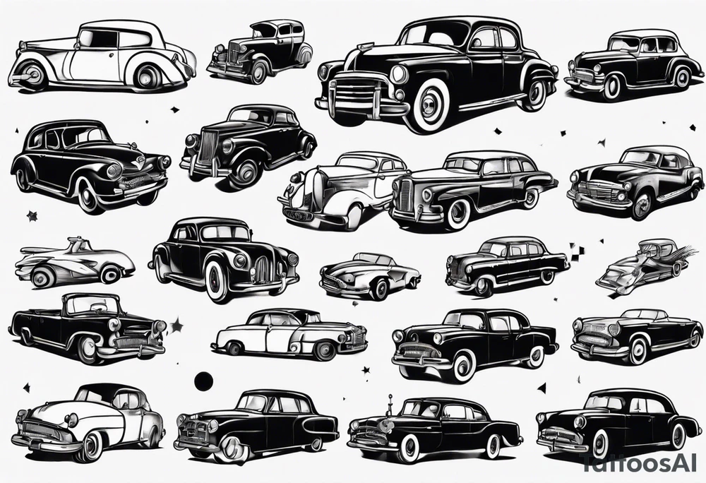 Old vintage car tattoo idea
