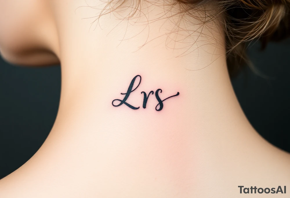 Nail claw marks beside the initials lrs tattoo idea