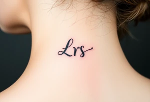 Nail claw marks beside the initials lrs tattoo idea