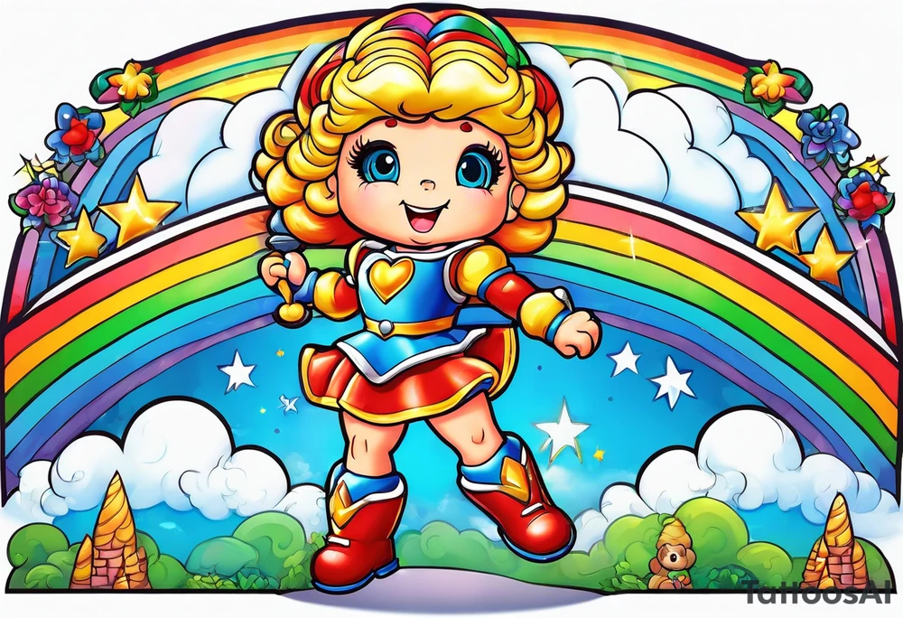 Rainbow brite tattoo idea