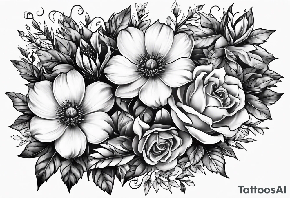 Two paths. One dark, twisted and thorny. Second bright, flowers and beautiful tattoo idea