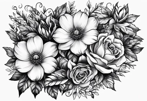 Two paths. One dark, twisted and thorny. Second bright, flowers and beautiful tattoo idea