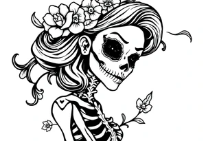 Pretty dead woman tattoo idea