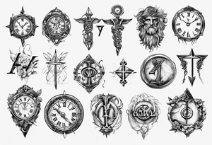 Roman numeral 4 tattoo idea