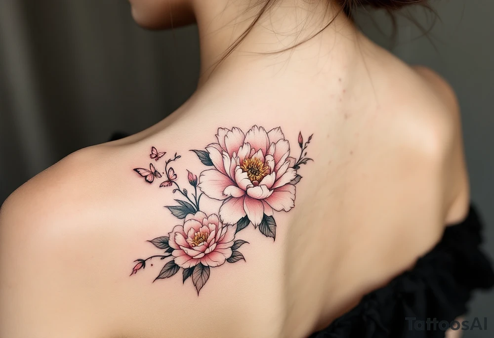 美 (měi, “beauty”) in rose gold ink often decorates a peony or butterfly for elegance and transformation. tattoo idea