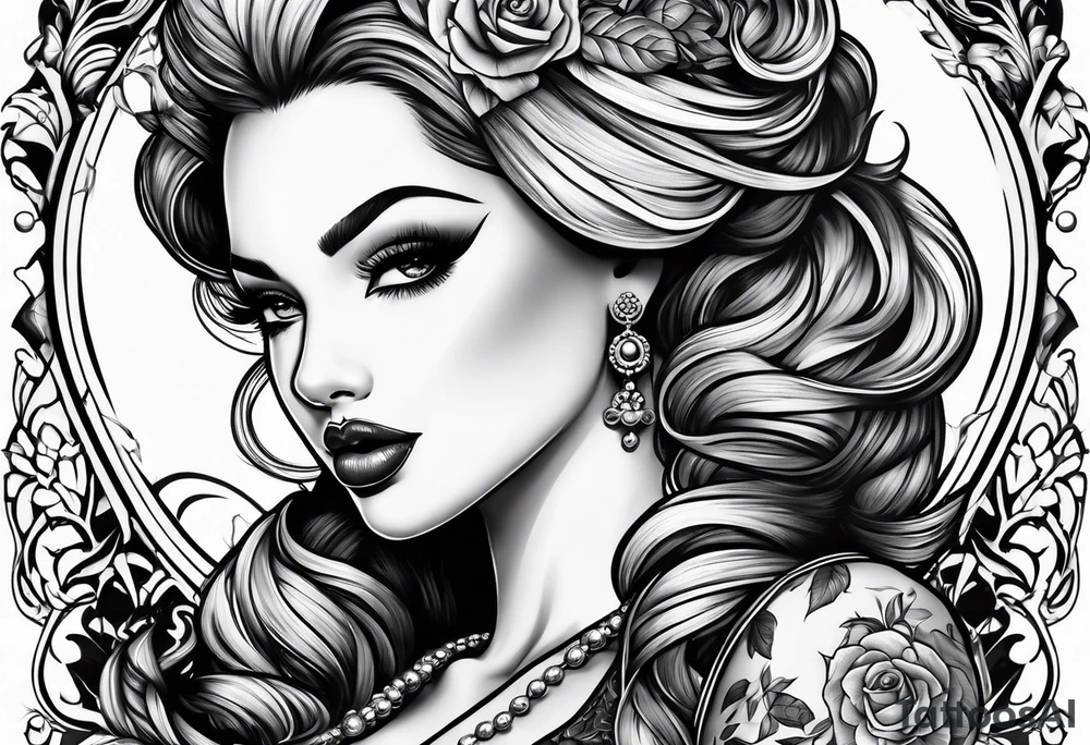pinup doll tattoo idea