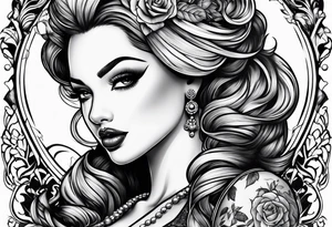 pinup doll tattoo idea