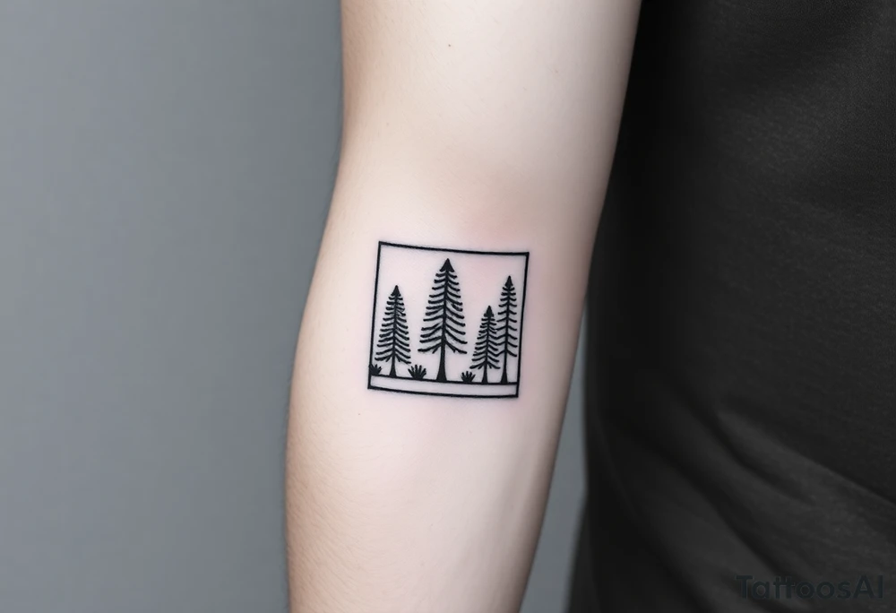 inspiration: my childhood home had an arrangement of tiles in the formation of golden ratio. use this to create a tattoo for me with NO COLOURS using the idea of tiles and golden ratio. placement on upper outer arm or top of bicep so not too big. give me a range of ideas (including some without using tiles, and just the golden ratio). I want to symbolise how nature is made from golden ratio. also give ideas including trees as my garden had this arrangement surrounded by trees. the golden ratio was in a rectangular form. also show me ideas of tattoos placed on bicep not on the back tattoo idea