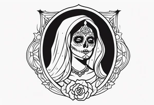 Santa muerte sigil tattoo idea