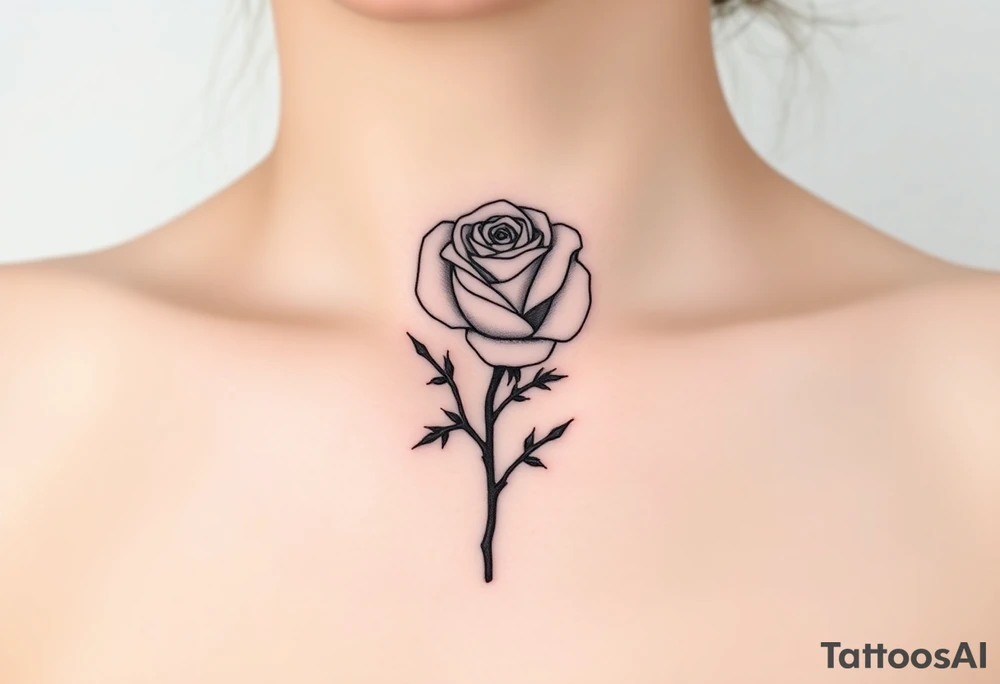 Rose and thorns tattoo idea