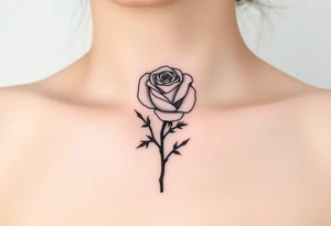 Rose and thorns tattoo idea