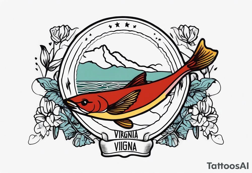 Small American traditional,  Virginia tattoo idea