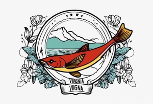 Small American traditional,  Virginia tattoo idea