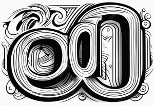 the letters O T G with a cool font tattoo idea