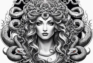 medusa with snakes tattoo idea