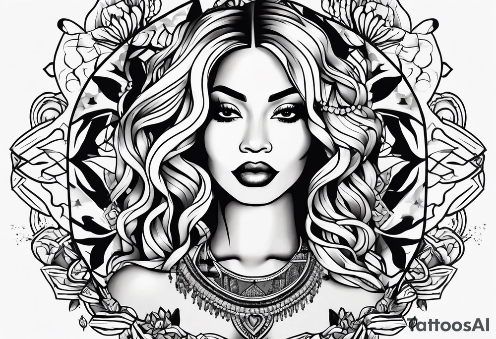 a tattoo inspired by the Beyoncé song Love Drought tattoo idea