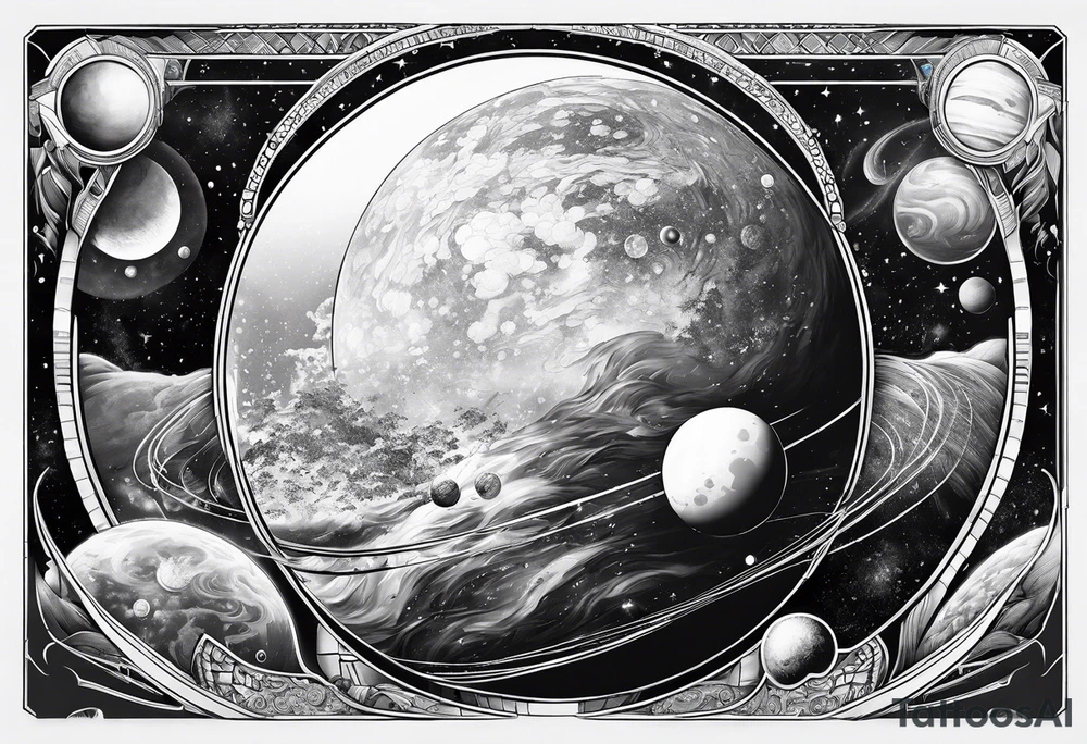 outer space tattoo idea