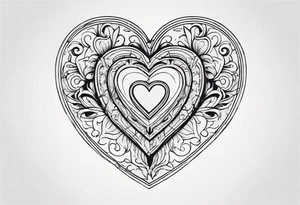 Antique skeleton type key heart shaped tattoo idea