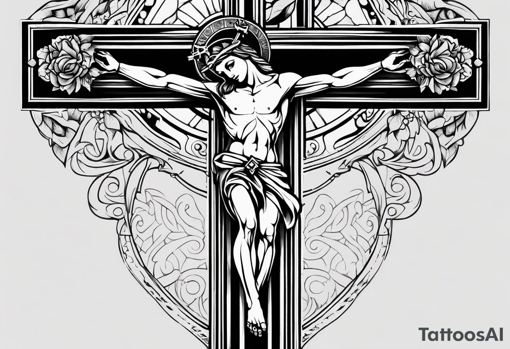 Traditional Crucifix tattoo idea