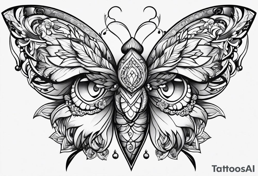 Girly fine line tattoo idea
