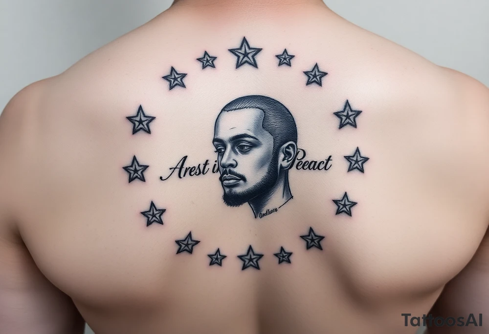 Rest in Peace
Anthony Lamont Deal 
surrounded by moons and stars tattoo idea