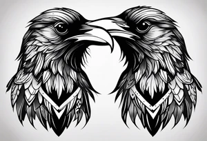 raven head tattoo idea