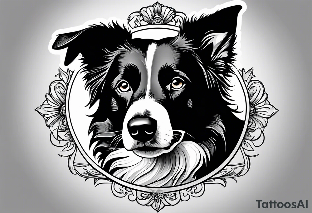 Tattoo of a border collie tattoo idea