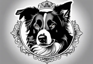 Tattoo of a border collie tattoo idea