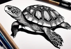 turtle rabbit tattoo idea