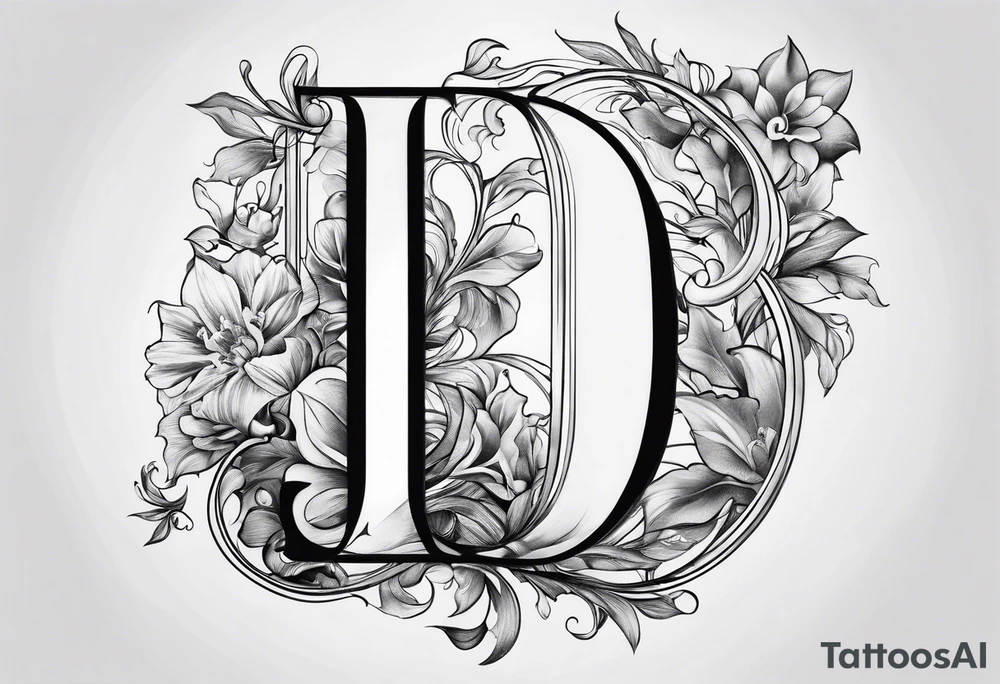 Two letters L tattoo idea