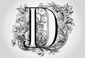 Two letters L tattoo idea
