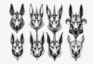 Egyptian god Anubis' head 
with a cobra tattoo idea