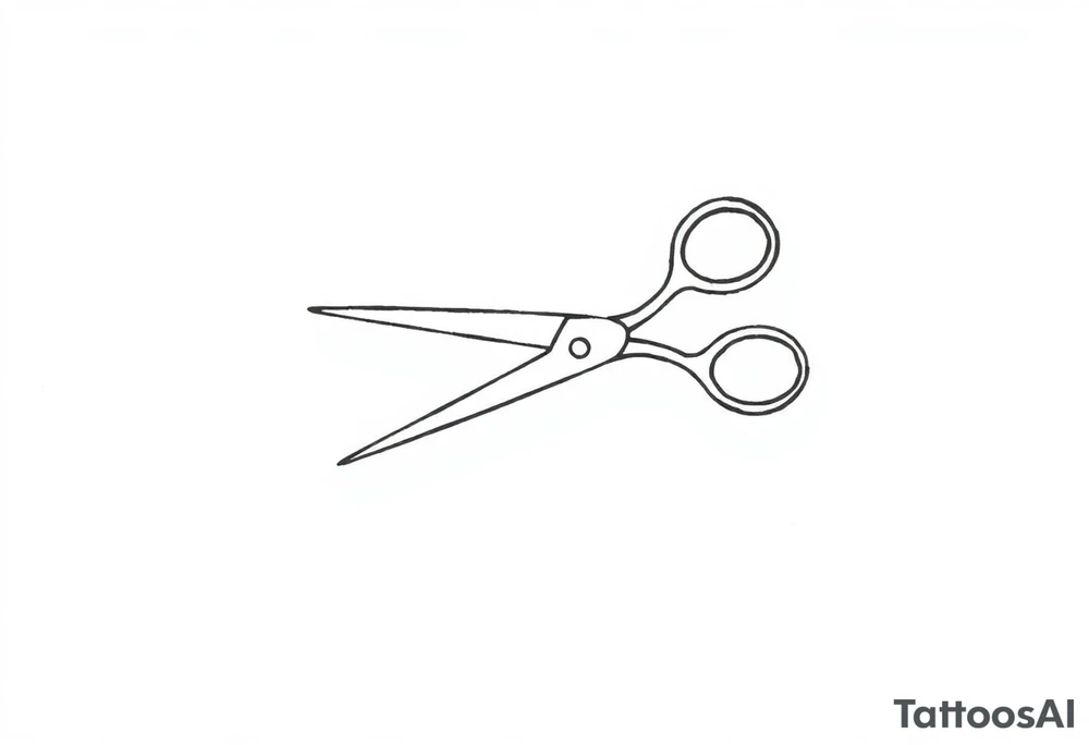 Scissor cutting line tattoo idea