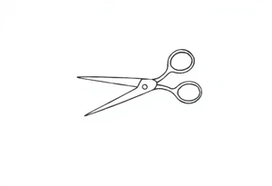Scissor cutting line tattoo idea