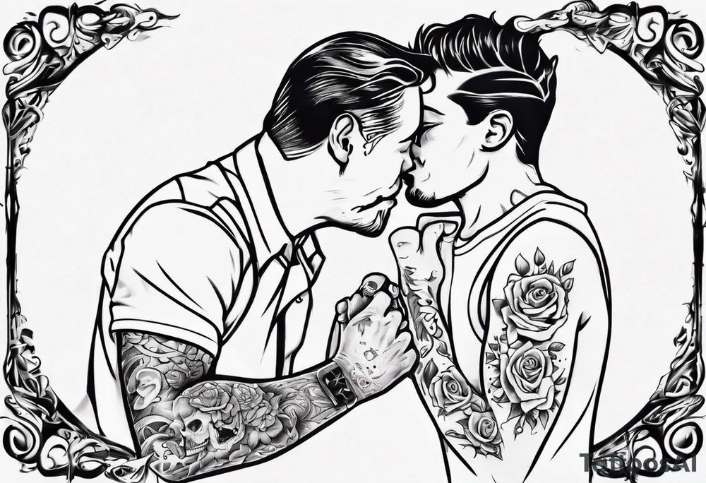 Fathers love for his son tattoo idea