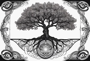 Tree of Life: A tree growing from a seed or roots within your body, with branches reaching outward, represents growth, self-nurturing, and the idea that life is something you cultivate from within. tattoo idea