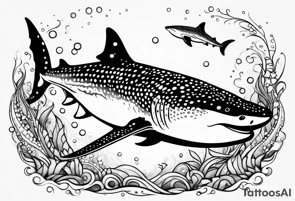 whaleshark, simple tattoo idea