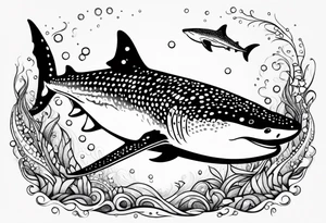 whaleshark, simple tattoo idea