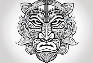 Polynesian chin tattoo tattoo idea